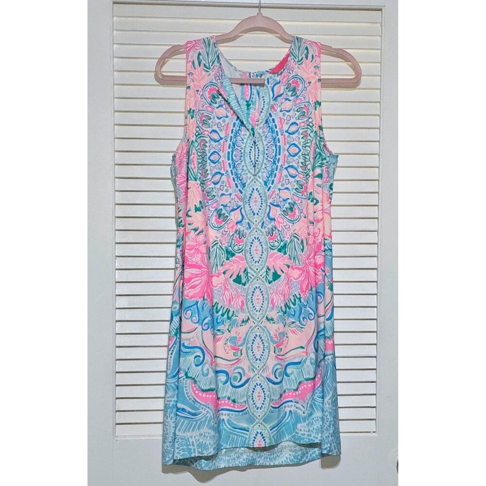 Lilly Pulitzer Women's Multicolor Cotton Kelby Shift Dress Hot Tamale Sz 6 2451 - Picture 13 of 14